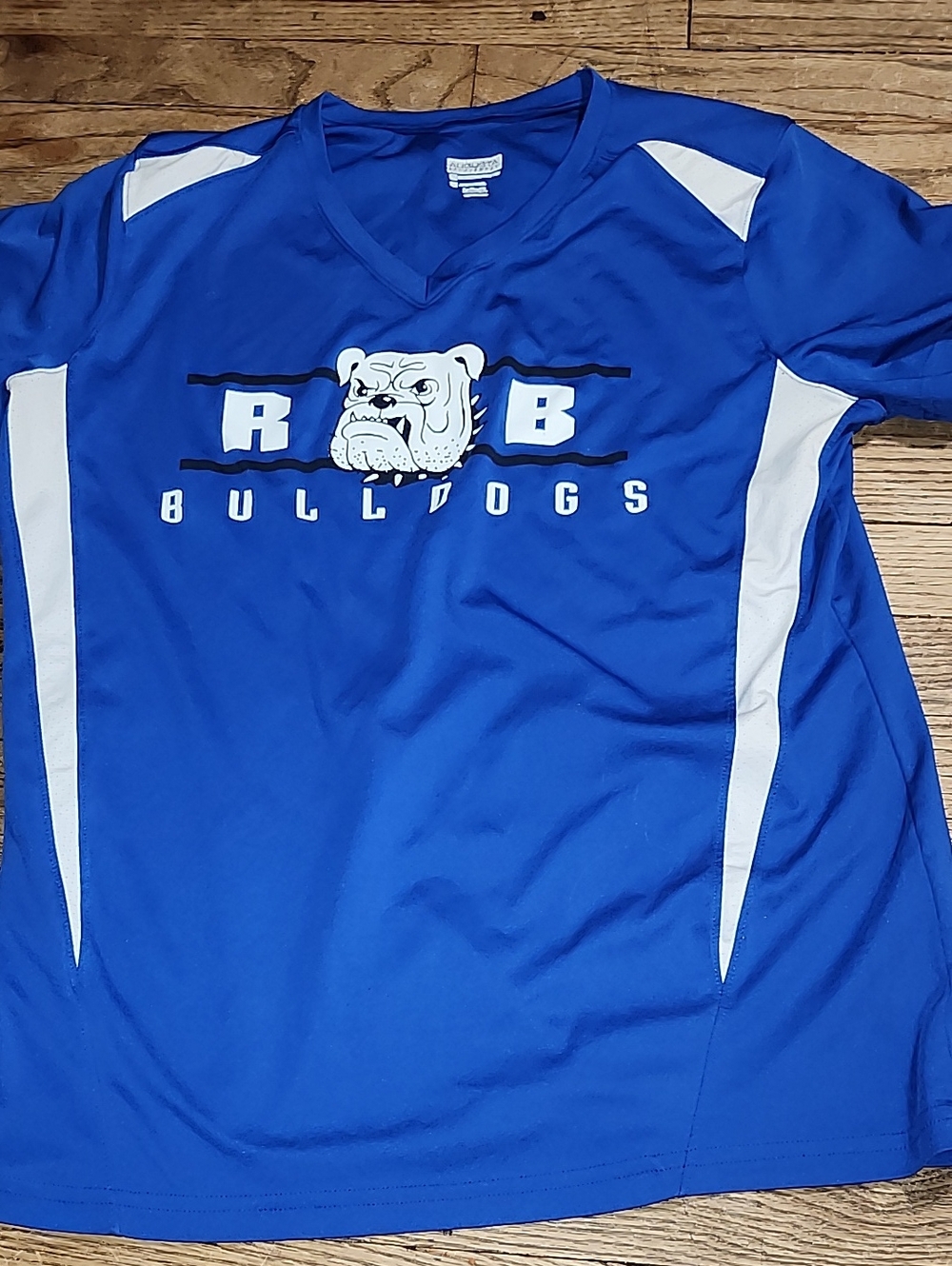 Bulldogs V-Neck Jersey Top - Blue/White